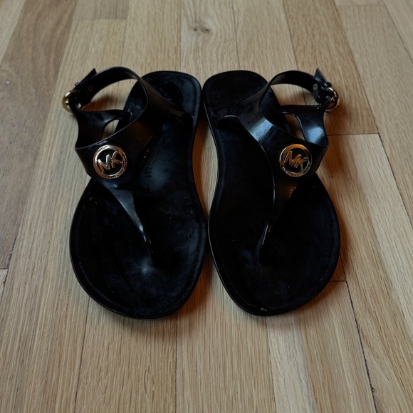 Michael Kors Black Jelly Sandals - Picture 1 of 3